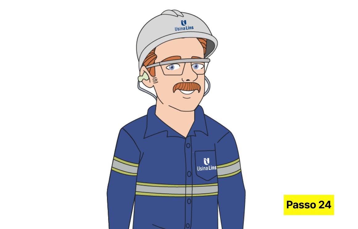 Passo 24: Fechar válvula de esfera após liquidação